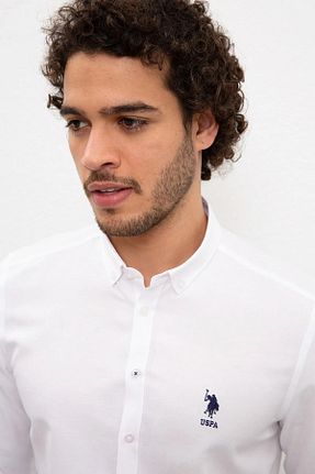 پیراهن سفید مردانه اسلیم فیت U.S. Polo Assn. - کد 814522819