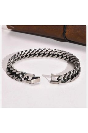 دستبند استیل (فولاد) طوسی زنانه استیل (فولاد) VoNoCHoR - کد 733110884
