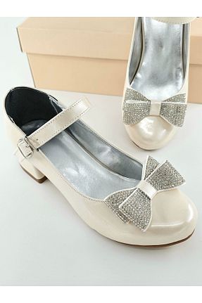 کفش مجلسی بژ بچه گانه چرم مصنوعی BDKButik - کد 827713093