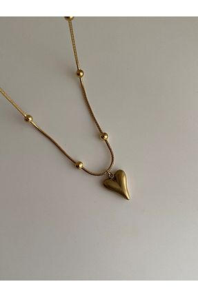 گردنبند استیل ( فولاد ) طلائی زنانه استیل (فولاد) Owentis - کد 850839777