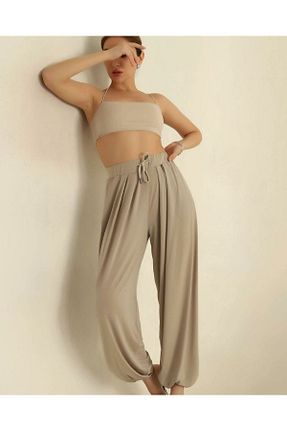 شلوار بژ زنانه پنبه ای Moda Cilve - کد 845460981