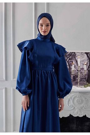شال آبی زنانه شیفون ŞURA ŞAL - کد 745116013