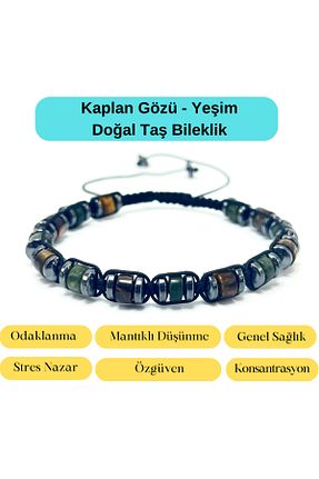 دستبند جواهر رنگی زنانه سنگ طبیعی YILDIZ DOĞAL TAŞ - کد 850917012