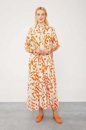 لباس نارنجی زنانه لباس پیراهنی Levidor - کد 850875982