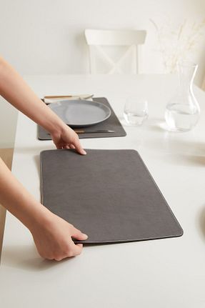 سرویس آمریکائی طوسی مستطیل Ocean Home Textile - کد 305306794