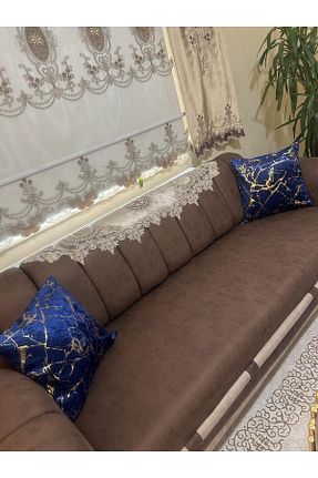 کوسن و روکش کوسن سرمه ای مخمل Tekstilsa - کد 803545521