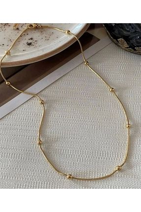 گردنبند استیل ( فولاد ) طلائی زنانه استیل (فولاد) Bellys Jewelry - کد 849077374