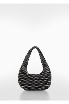 کیف دوشی مشکی زنانه پارچه ای MANGO - کد 777178975