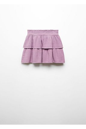 دامن بنفش بچه گانه چاپی MANGO Kids - کد 816803135
