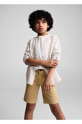 شلوارک و برمودا زرد بچه گانه رگولار MANGO Kids - کد 820430086