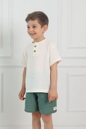 ست بالاتنه و پائین تنه خاکی بچه گانه بافتنی Cuckoo Cotton - کد 815774189