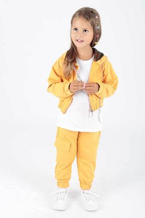 ست کرمکن اسپرت زرد بچه گانه پنبه پلی استر AHENGİM - کد 154333933