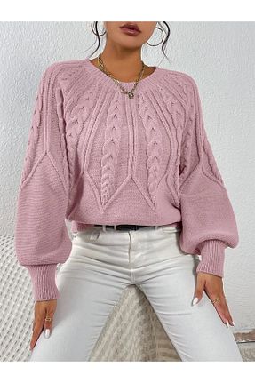 پلیور صورتی زنانه ساده AQE FASHION - کد 625226777