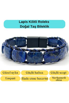 دستبند جواهر سرمه ای زنانه سنگ طبیعی YILDIZ DOĞAL TAŞ - کد 850619940