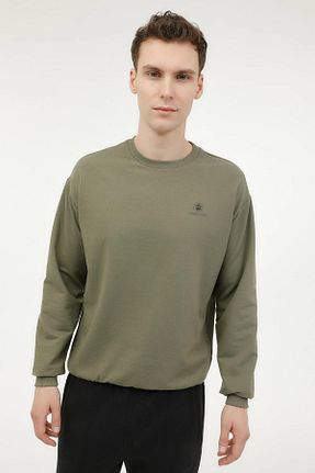 سوئیشرت خاکی مردانه ساده Lumberjack - کد 850870524