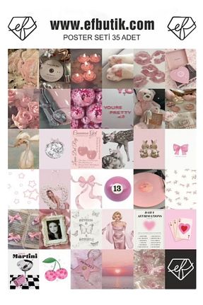 محصول دکوراسیون دیوار صورتی 1 پارچه Ef Butik - کد 850673801