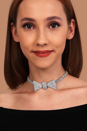 گردنبند جواهر زنانه روکش نقره Furtek Aksesuar - کد 460773609