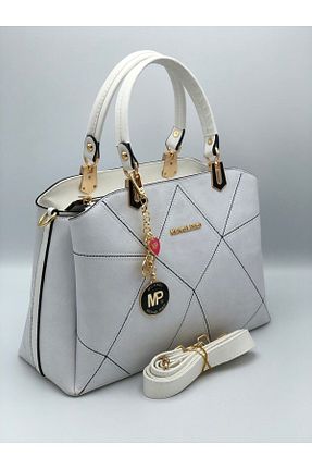 کیف دوشی سفید زنانه چرم مصنوعی mıchael polo - کد 193542410