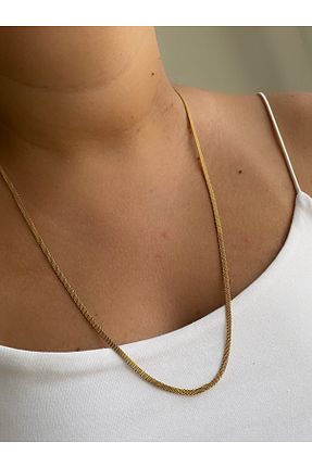 گردنبند استیل ( فولاد ) طلائی زنانه استیل (فولاد) Owentis - کد 375197343