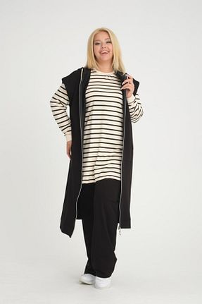 ست بالاتنه و پائین تنه حجاب مشکی زنانه رگولار ButikKardelen - کد 850784164