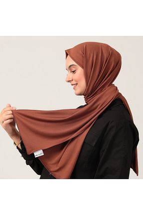 شال قهوه ای زنانه پنبه ای ipekistanbul - کد 850823011