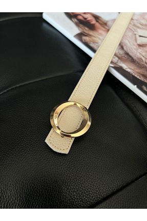 کمربند بژ زنانه چرم مصنوعی Fiori - کد 850822258