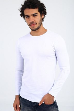 سوئیشرت سفید مردانه ساده Oksit - کد 32131944