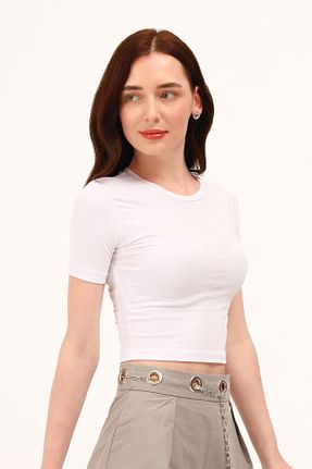 تیشرت سفید زنانه رگولار GaiaCollection - کد 823694019