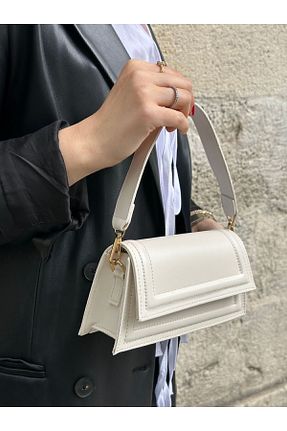 کیف دوشی بژ زنانه چرم مصنوعی Mecheatelier - کد 824903411