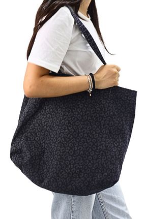 کیف دوشی طوسی زنانه پارچه ای ICONE BAG - کد 844600266
