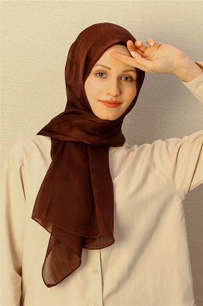 شال قهوه ای زنانه پلی استر Silk Home - کد 851319348