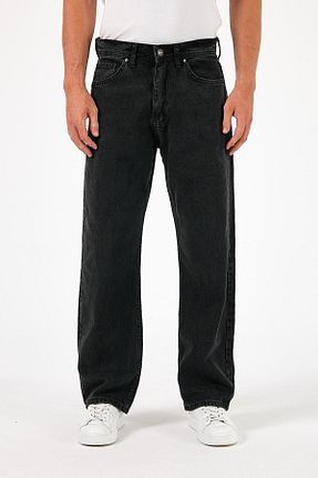 شلوار جین مشکی مردانه پاچه پهن DAMGA JEANS - کد 833852890