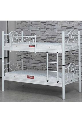 تختخواب دو طبقه سفید فلزی Gün Metal - کد 345951348