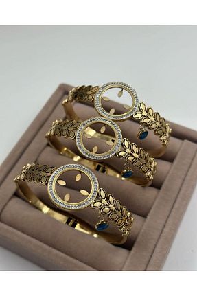 دستبند استیل (فولاد) طلائی زنانه استیل (فولاد) Ela takı Aksesuar - کد 793261932