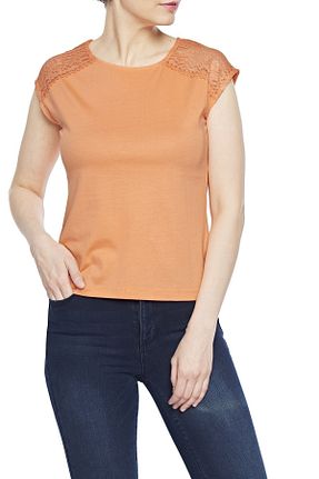 بادی نارنجی زنانه یقه دوچرخه fsm1453 - کد 46692635