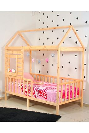 تخت خواب بچه گانه و مونته سوری سفید چوب MiniWood - کد 50673931