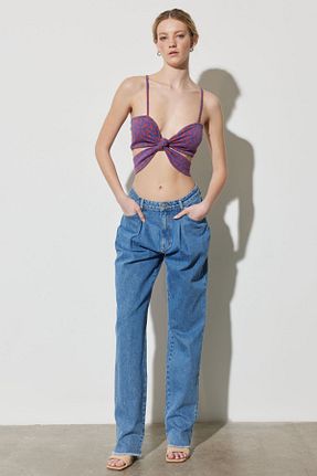 شلوار جین آبی زنانه پاچه ساده Wrangler - کد 705847224