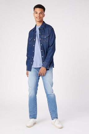 شلوار جین سرمه ای مردانه رگولار Wrangler - کد 383878505