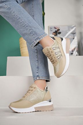 کفش اسنیکر بژ زنانه بدون بند lady classy - کد 851324810