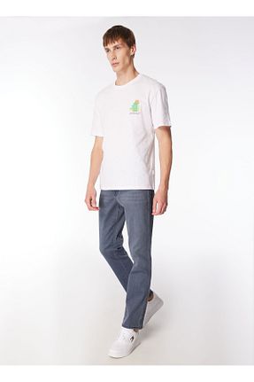 شلوار جین طوسی مردانه پاچه ساده Wrangler - کد 834546765