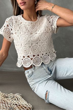 بلوز طوسی زنانه رگولار Genel Markalar - کد 843543257