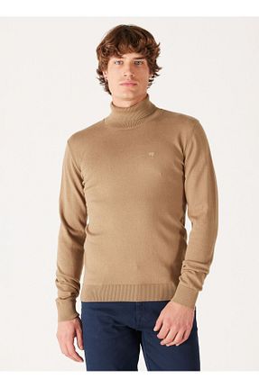 پلیور قهوه ای مردانه ساده Wrangler - کد 785155439