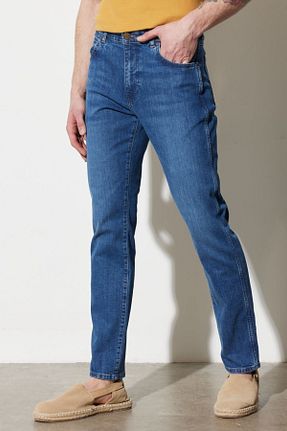شلوار جین آبی مردانه پاچه تنگ Wrangler - کد 646552010