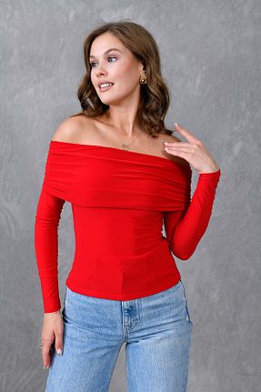 بلوز قرمز زنانه ساده bayansepeti - کد 851415846