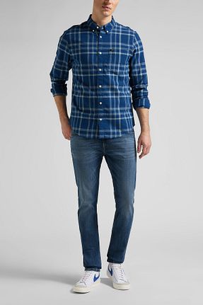 شلوار جین آبی مردانه پاچه تنگ Lee - کد 285830996