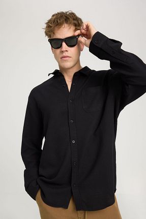 پیراهن مشکی مردانه Loose Wrangler - کد 830506315