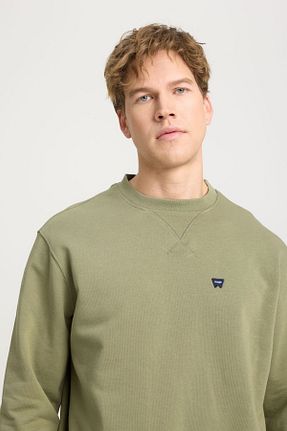 سوئیشرت سبز مردانه ساده Wrangler - کد 830135759