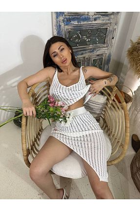 لباس سفید زنانه تریکو Havens - کد 851365349