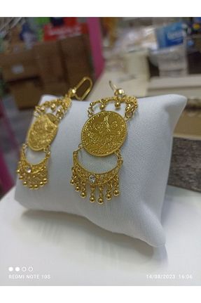 گوشواره جواهر طلائی روکش طلا کد 751644244