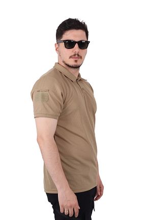 تیشرت بژ مردانه اسلیم فیت KORDAK - کد 840528375